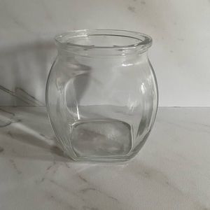 KIG Indonesia Clear Glass Apothecary Jar Kitchen Canister 3” Top 4” Tall ~16oz